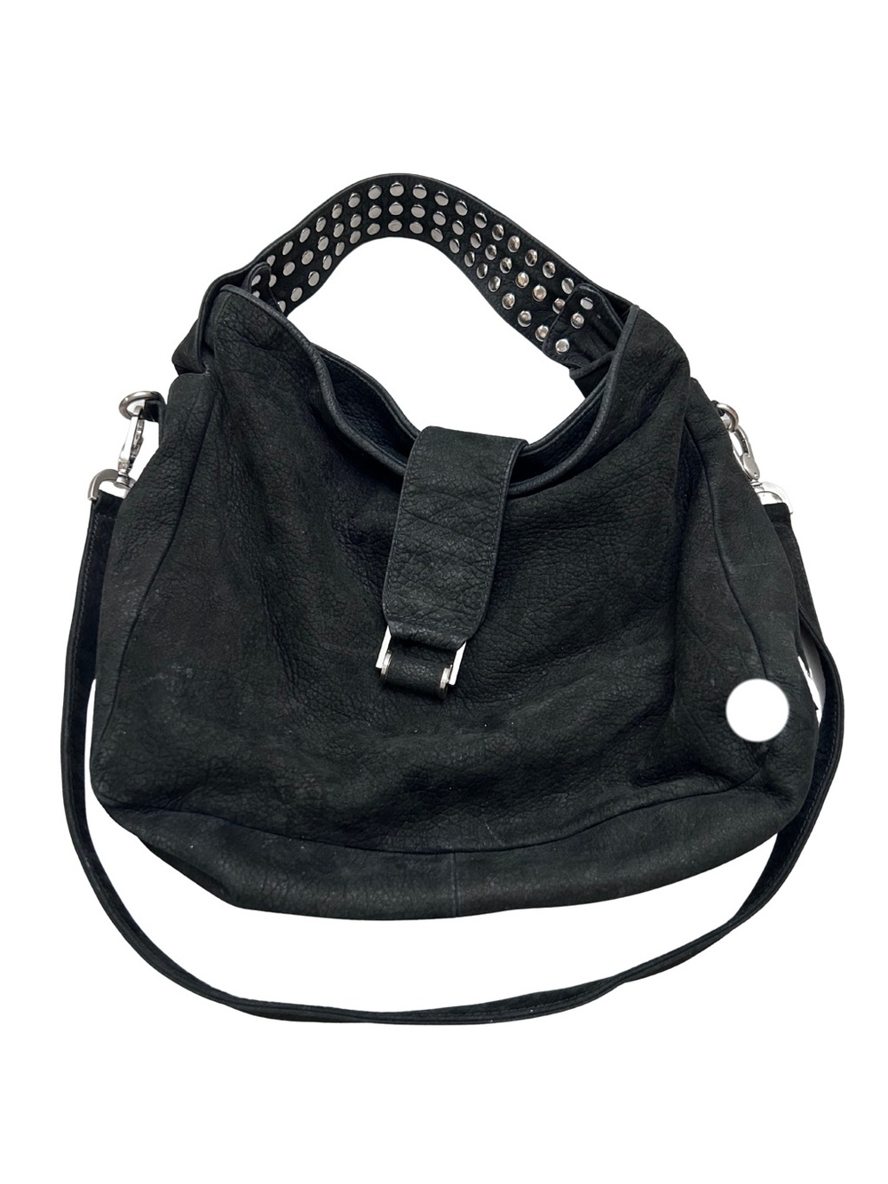 🖤MAKE OFFER🖤 Romygold Black Stud-Handle Hobo Shoulder Bag Black Suede Punk Rock